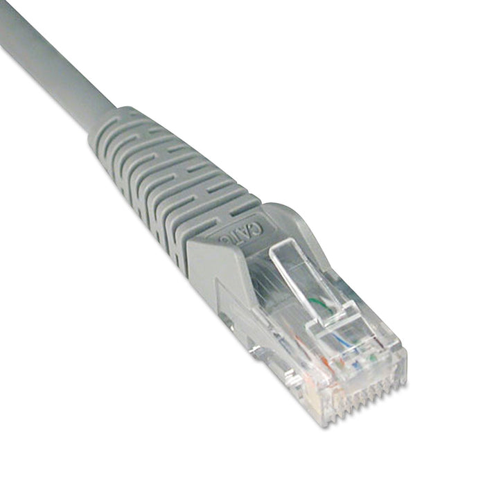 Tripp Lite CAT6 Gigabit Snagless Molded Patch Cable, 1 ft, Gray