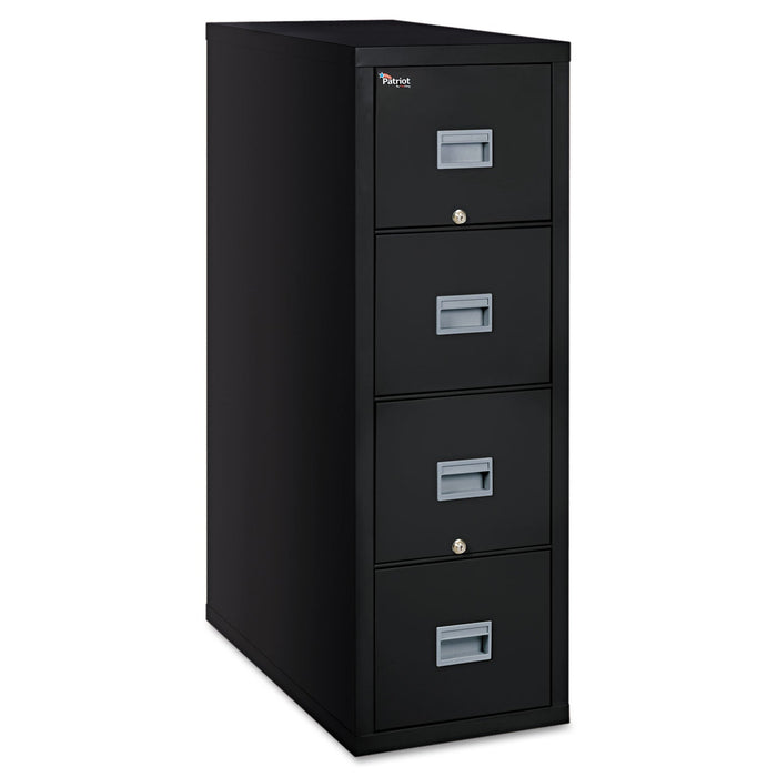FireKing Patriot by FireKing Insulated Fire File, 1-Hour Fire Protection, 4 Legal-Size File Drawers, Black, 20.75" x 31.63" x 52.75"