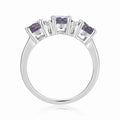 Alexandrite Three Stone Ring by Fine Color Jewels