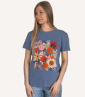 Flower Garden Comfort Colors Graphic Tee - Blue Jean by Boutique 23