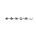 CZ Silver Evil Eye Bracelet by Fine Color Jewels