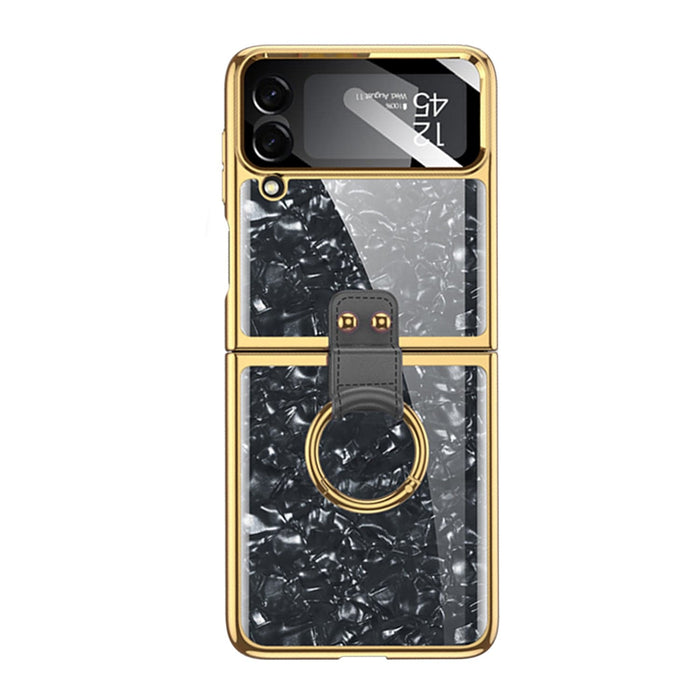 Inspire Series Marble Case with Ring - Samsung Galaxy Z Flip4 by Zerodamage Sahara Case LLC