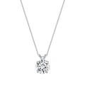 1/4 - 2 Ct T.W. Natural Diamond Solitaire Pendant in 14K White or Yellow Gold by DailySale