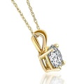 1/4 - 2 Ct T.W. Natural Diamond Solitaire Pendant in 14K White or Yellow Gold by DailySale
