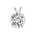 1/4 - 2 Ct T.W. Natural Diamond Solitaire Pendant in 14K White or Yellow Gold by DailySale