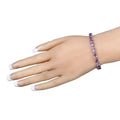 14.40 Ct Oval Purple Amethyst Prong Sterling Silver Tennis Bracelet by Fine Color Jewels