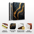 Modern Golden Lave Flow Wall Art by Tailored Canvases