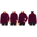 1/4 Zip Collared Sherpa In and Out Lined Pull Over with 2 Pockets by DailySale