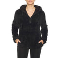 1/4 Zip Hooded Sherpa In and Out Lined Pull Over with 2 Pockets by DailySale