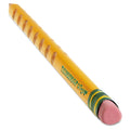 Ticonderoga Groove Pencils, HB (#2), Black Lead, Yellow Barrel, 10/Pack
