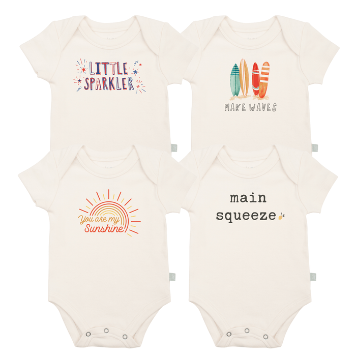 graphic bodysuit set | summer 4 pack + 1 free by Finn + Emma
