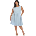 White Mark Plus Size Fit and Flare Dress, Size 2XL by Vanessa Jane