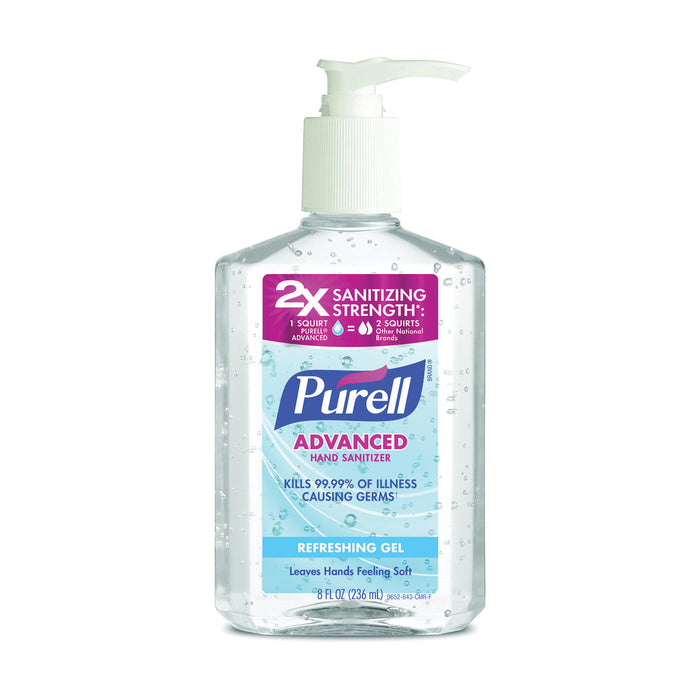 Purell Advanced Refreshing Gel Hand Sanitizer, 8 Oz Pump Bottle, Clean Scent by Pasteur Pharmacy