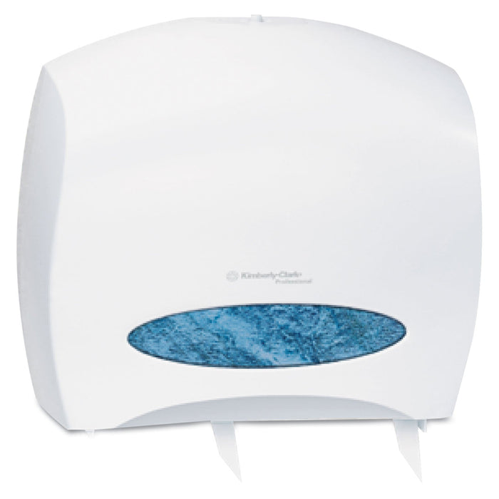 Kimberly-Clark Professional* JRT Jr. Escort Jumbo Roll Bath Tissue Dispenser, 16 x 5.75 x 13.88, Pearl White