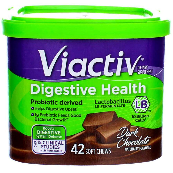 Viactiv Digestive Health Soft Chews, Dark Chocolate, 42 Chews by Pasteur Pharmacy