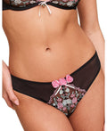 Adore Me Levana Womens Brazilian Panty - Floral Black, Large by Vanessa Jane