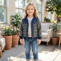 First Impressions Boys Hooded Patchwork Jacket, Size 12Months by Vanessa Jane