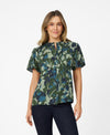 Cable and Gauge Womens Flutter Sleeve Pleated Top, small