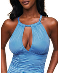 Adore Me Womens Joan Swimwear One Piece - Dark Blue, Large by Vanessa Jane