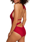 Adore Me Womens Brinlee Swimwear One-Piece - Dark Red, large by Vanessa Jane
