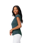 Cable and Gauge Womens Embroidered Henley Top, Medium by Vanessa Jane