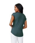 Cable and Gauge Womens Embroidered Henley Top, Medium by Vanessa Jane