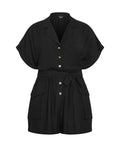 CITY CHIC Womens Jade Playsuit, Black - 16 / S by Vanessa Jane