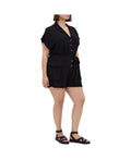 CITY CHIC Womens Jade Playsuit, Black - 16 / S by Vanessa Jane