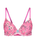 Adore Me Womens Kati Contour Demi Bra - Floral Pink, 34C by Vanessa Jane
