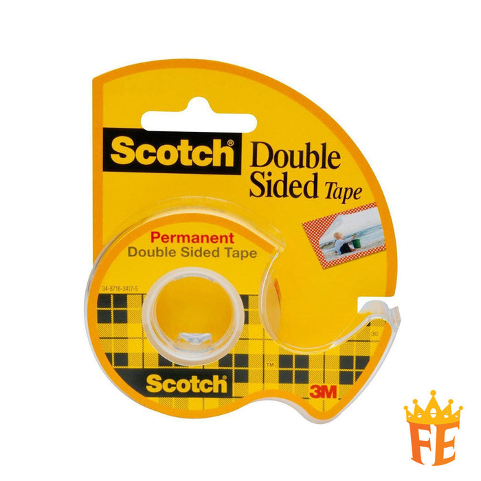 Scotch MMM137 Double Sided Permanent Tape In Handheld Dispenser 1" Core 0.5" X 37.5 Ft Clear by Pasteur Pharmacy