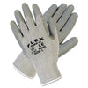 MCR FlexTuff Latex Dipped Gloves, Gray, Large, 12 Pairs
