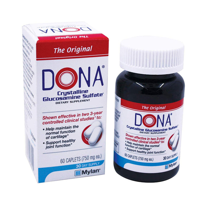 Dona Crystalline Glucosamine Sulfate Caplets 60 Ct by Pasteur Pharmacy