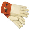 MCR Mustang MIG/TIG Leather Welding Gloves, White/Russet, Large, 12 Pairs