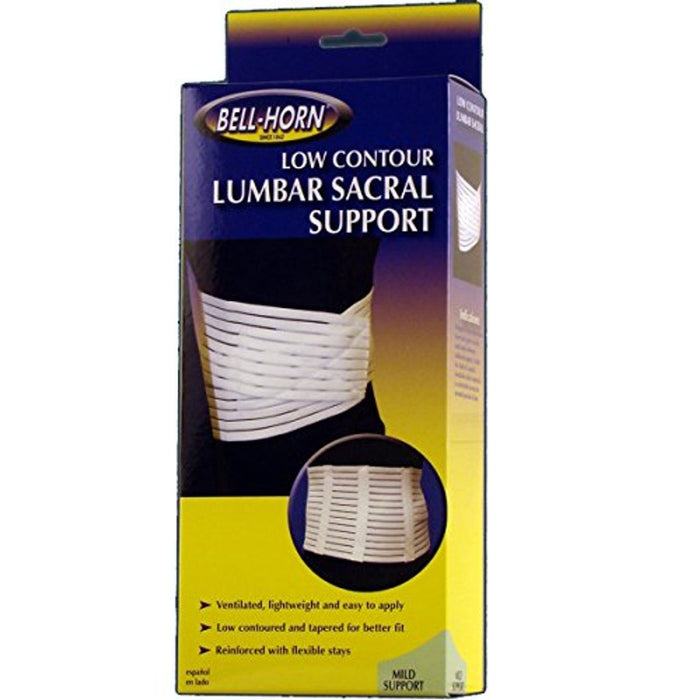 Low Contour Lumbar Sacral Support In White Size Low Contour Lumbar Sacral Support Small by Pasteur Pharmacy