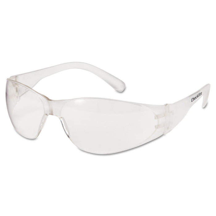 MCR Checklite Safety Glasses, Clear Frame, Clear Lens