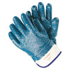 MCR Predator Premium Nitrile-Coated Gloves, Blue/White, Large, 12 Pairs