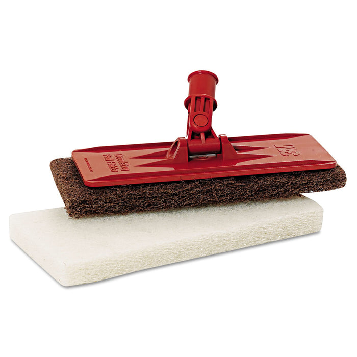 3M Doodlebug Threaded Pad Holder Kit, 4.63 x 10, Orange, 4/Carton