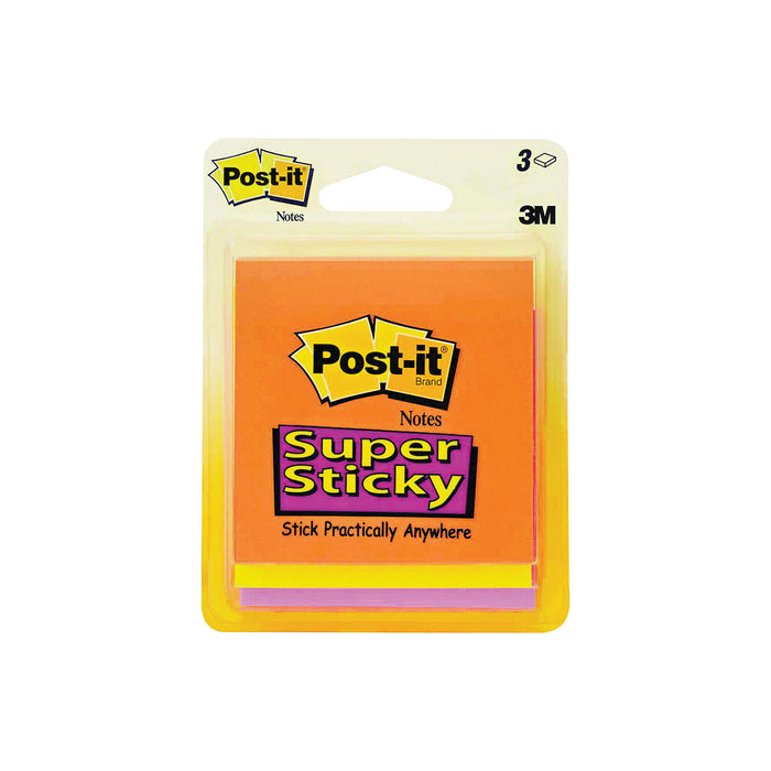 Post-it Super Sticky Notes, 3" X 3", Marrakesh Collection, 3 Pads/Pack by Pasteur Pharmacy