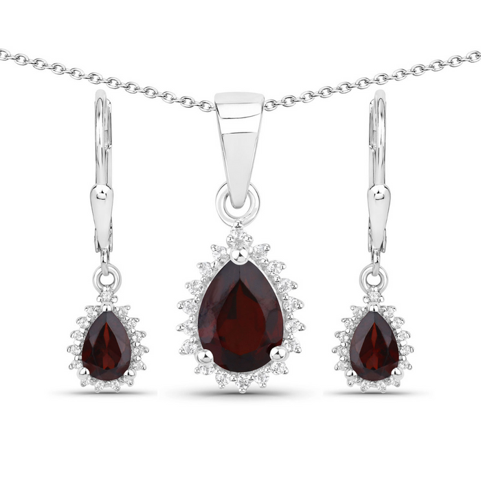 Garnet Jewelry Set by Fine Color Jewels