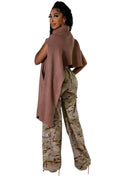 Turtleneck Cropped Cape Sweater by The House of Stylez