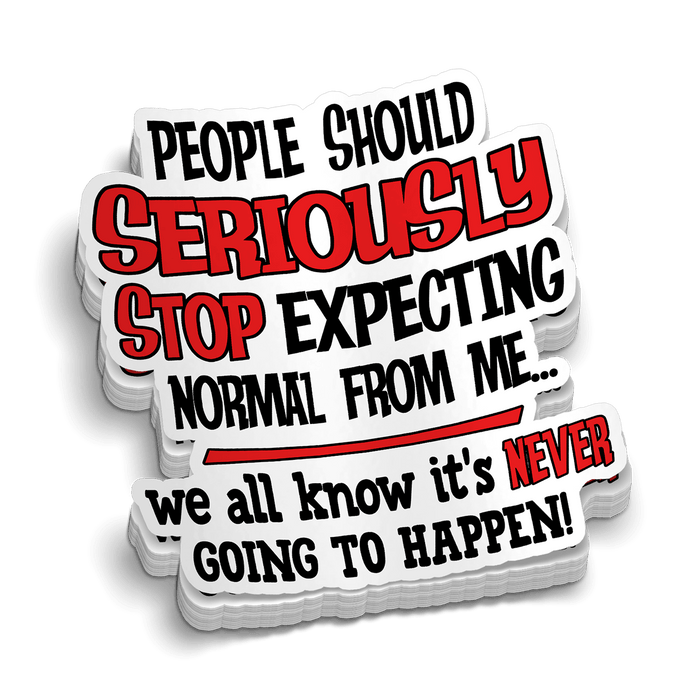 Expecting Normal Hard Hat Decal by Armed American Supply