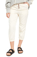 Free People Cadet Pull-on Joggers, Ivory, Size Large by Vanessa Jane