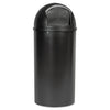 Rubbermaid Marshal Classic Container, Round, Polyethylene, 25 gal, Brown
