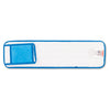 Rubbermaid Microfiber Wet Room Pads, 24 in. Long, Split Nylon/Polyester Blend, Blue