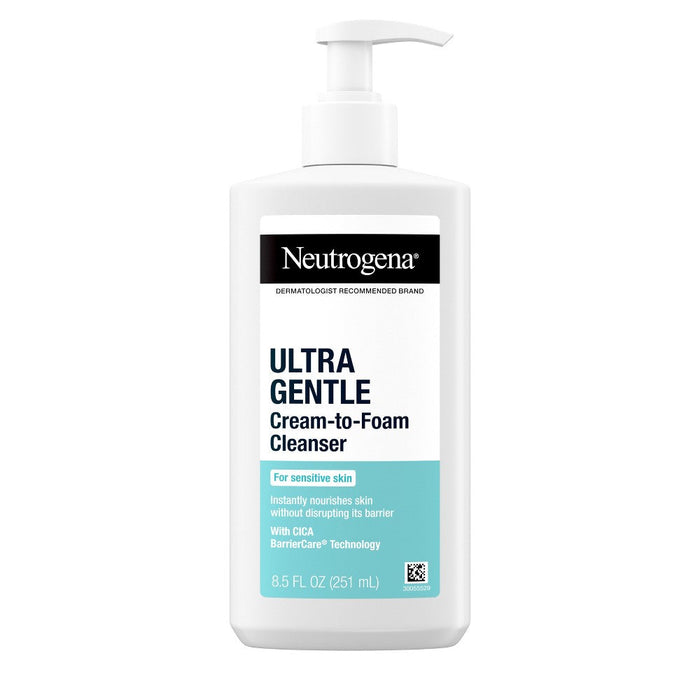 Neutrogena Ultra Gentle Cream-to-Foam Face Cleanser - Fragrance Free - 8.5 Fl Oz by Pasteur Pharmacy