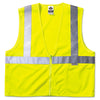ergodyne GloWear Class 2 Standard Vest, Mesh, Zip, Large to X-Large, Lime