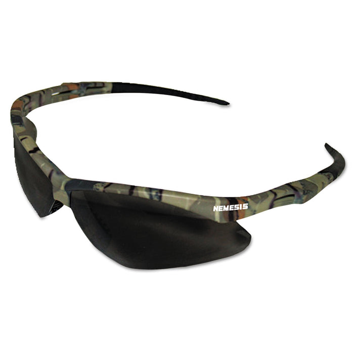 KleenGuard Nemesis Safety Glasses, Camo Frame, Smoke Anti-Fog Lens