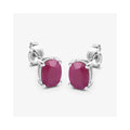 1.70 Ct Oval Pink Ruby Prong 10K Gold Stud Earrings by Fine Color Jewels