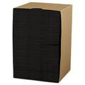 Hoffmaster Beverage Napkins, 2-Ply, 9 1/2 x 9 1/2, Black, 1000/Carton