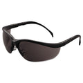 MCR Klondike Safety Glasses, Matte Black Frame, Gray Lens, 12/Box
